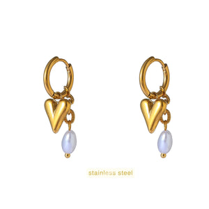 Double Hearts Hoop - 14K