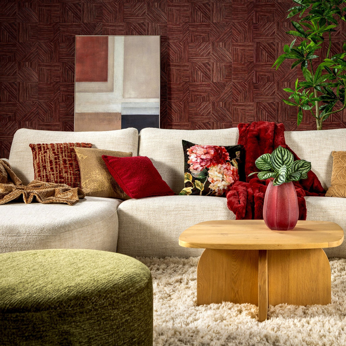 Kussen Remus 45x45cm rood
