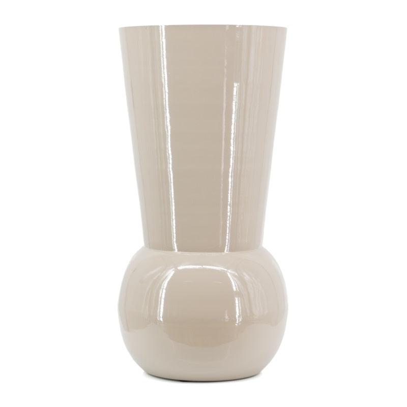 Metalen vaas Kiko glossy sand