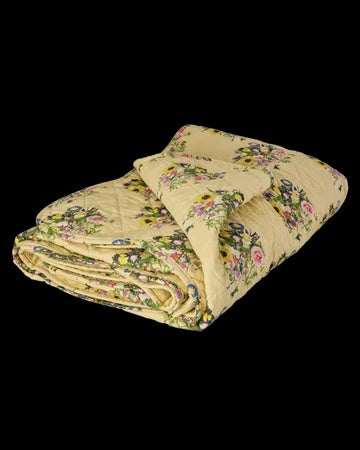 Quilt blanket with Retro Bouquet