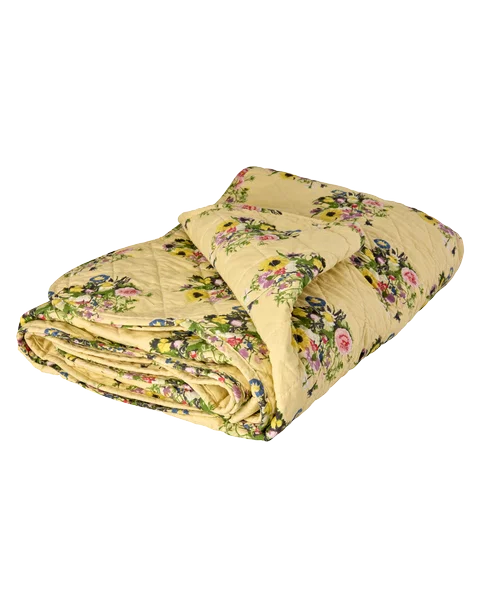 Quilt blanket with Retro Bouquet