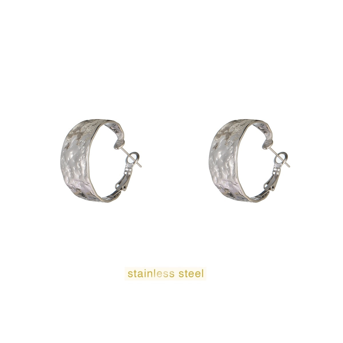 Thin Hammered Hoop - 25mm - RH