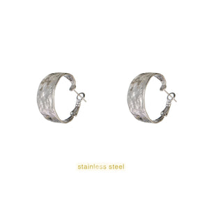 Thin Hammered Hoop - 25mm - RH