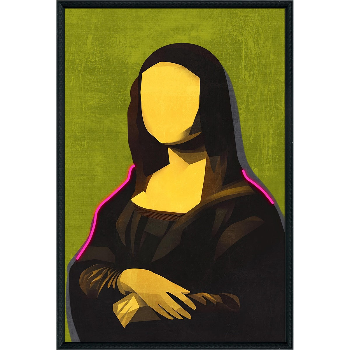 Schilderij met LED Mona Lisa