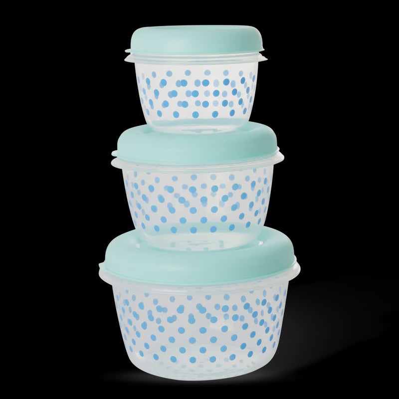 Bakjes met stippen set van 3 mint Rice