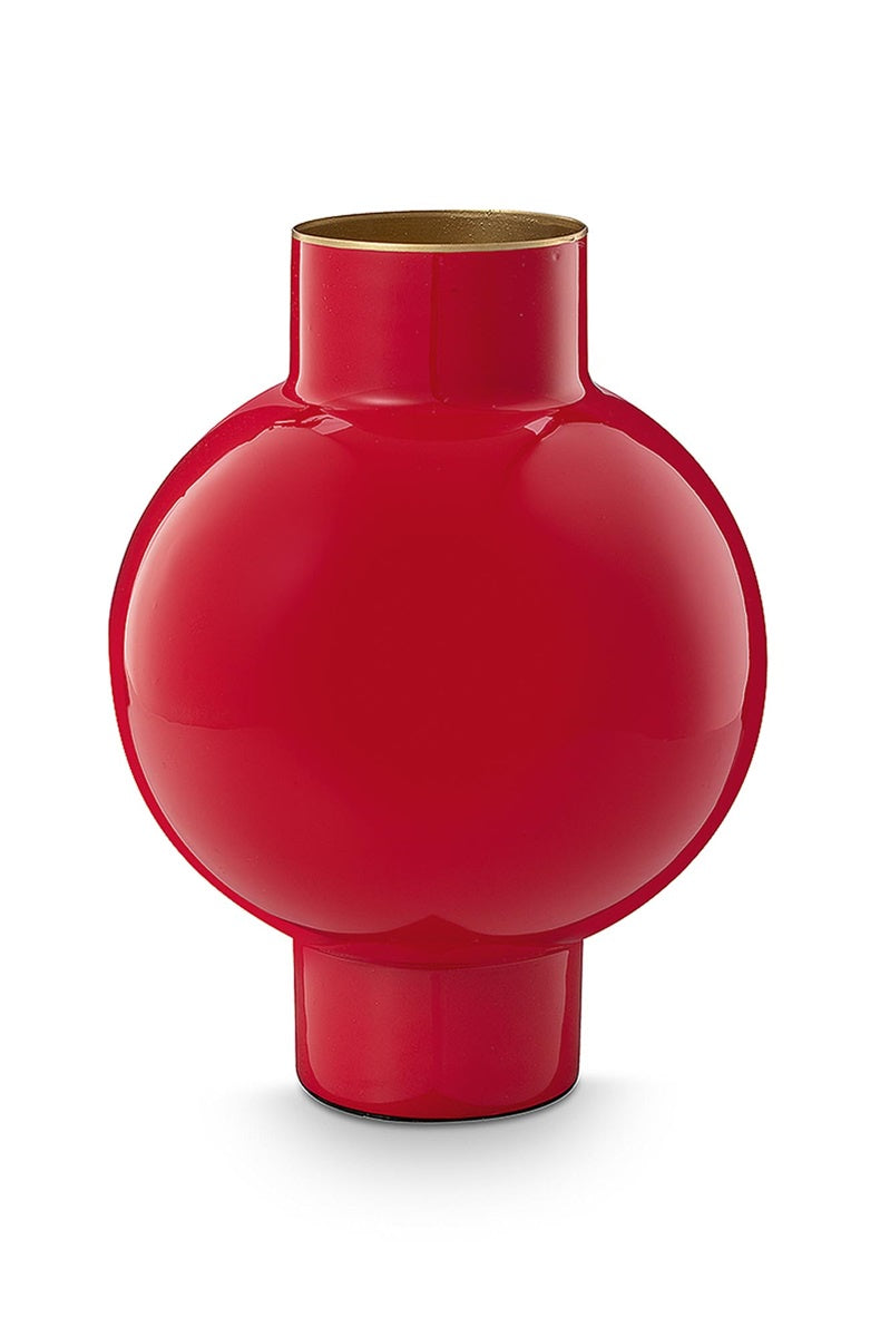 Pip Studio vaas Metal Small Red 18x24cm