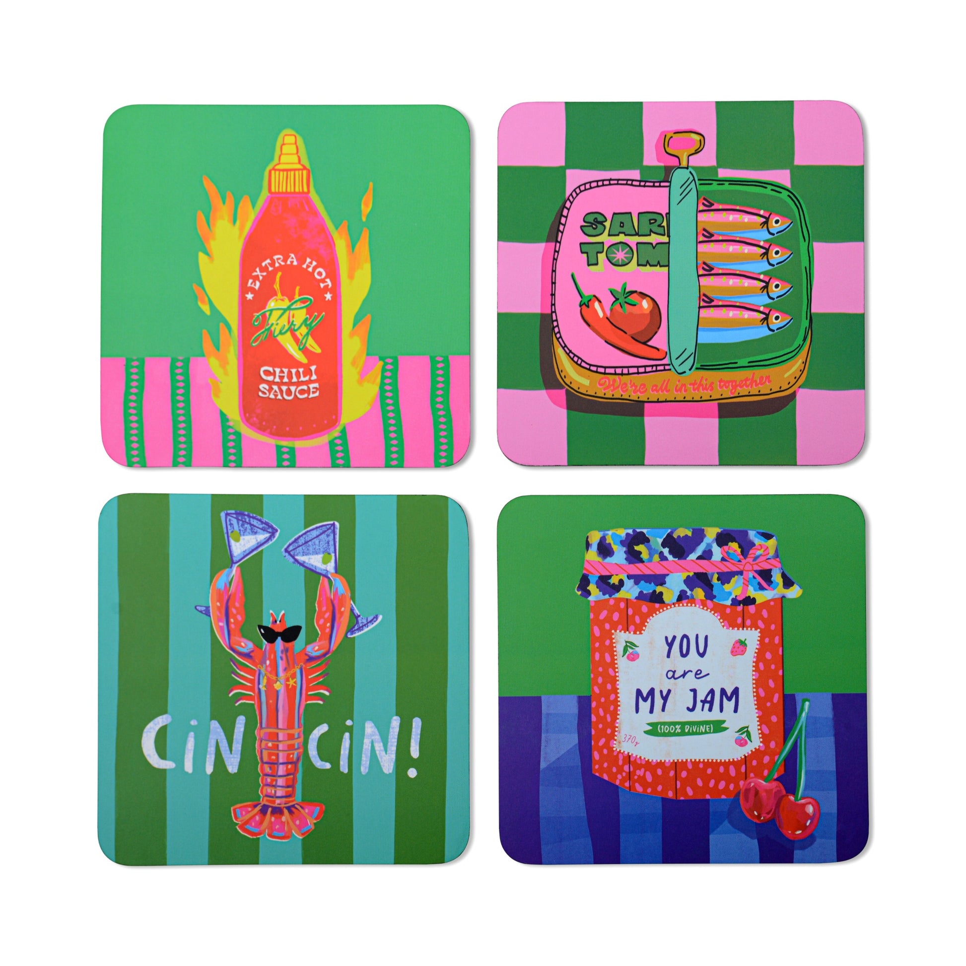Onderzetters (Set of 4) The Foodie