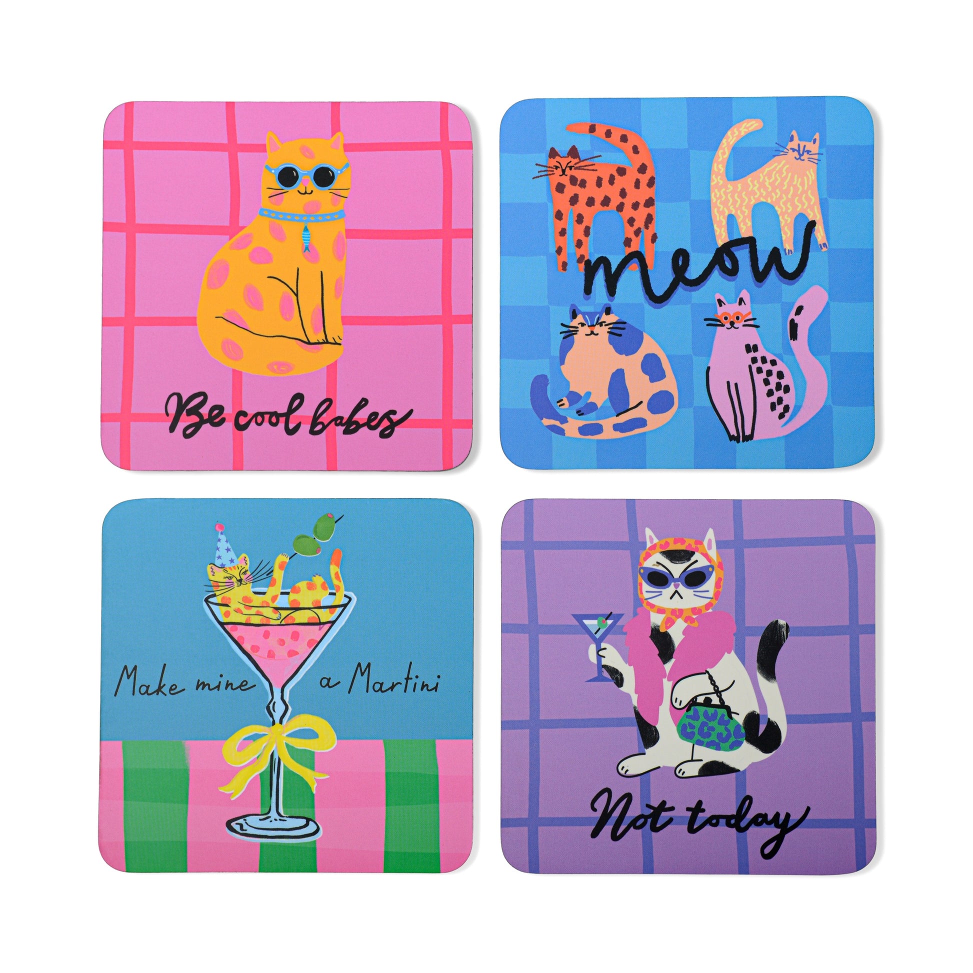 Onderzetters (Set of 4) The Cat Lover