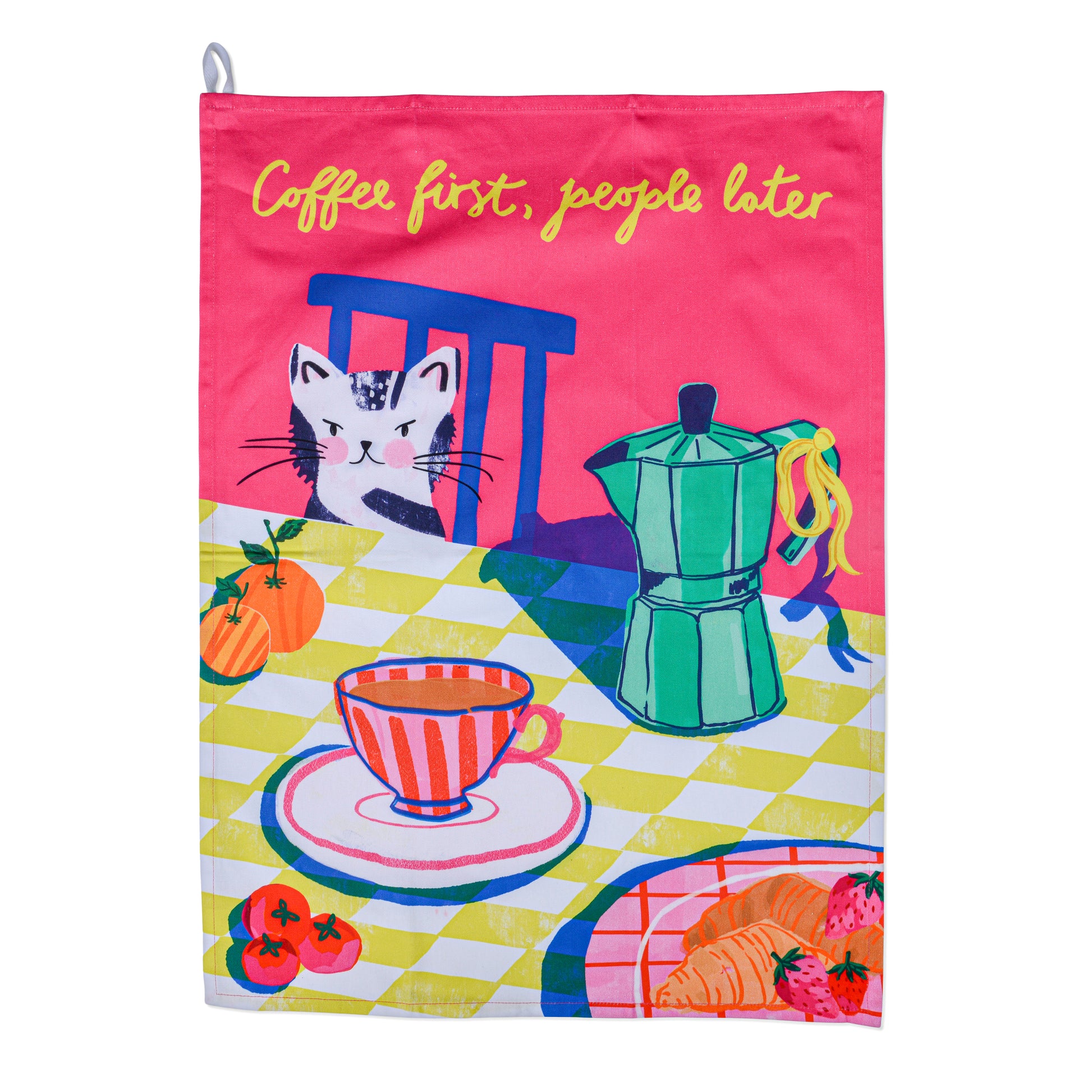Tea Towel - Coffee First People Later