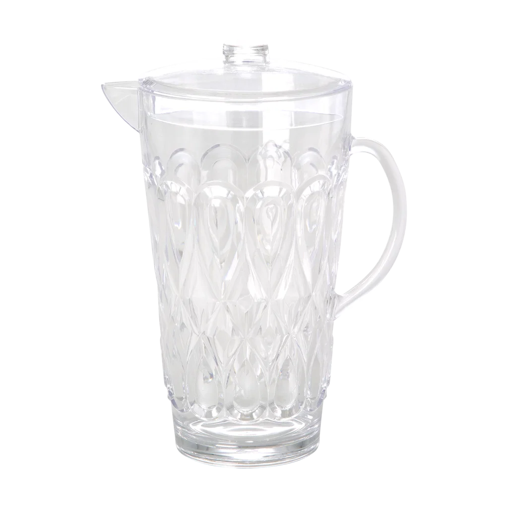 Acrylic Jug Swirly Embossed Clear 2,5L