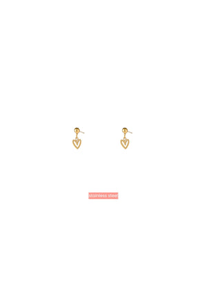 Oorbellen Heart Stud - 14K
