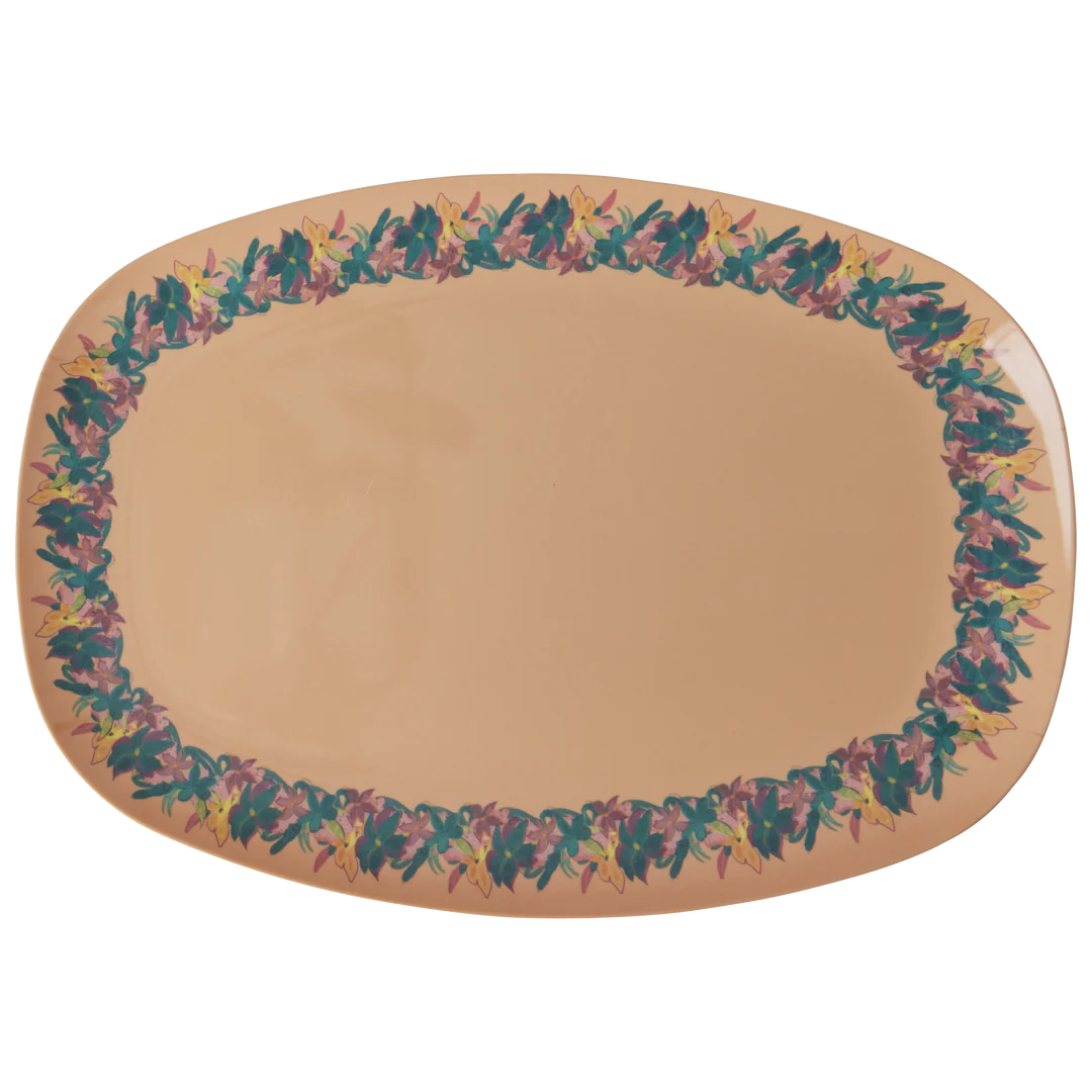 Melamine rectangular Plate Hilma forever Rice