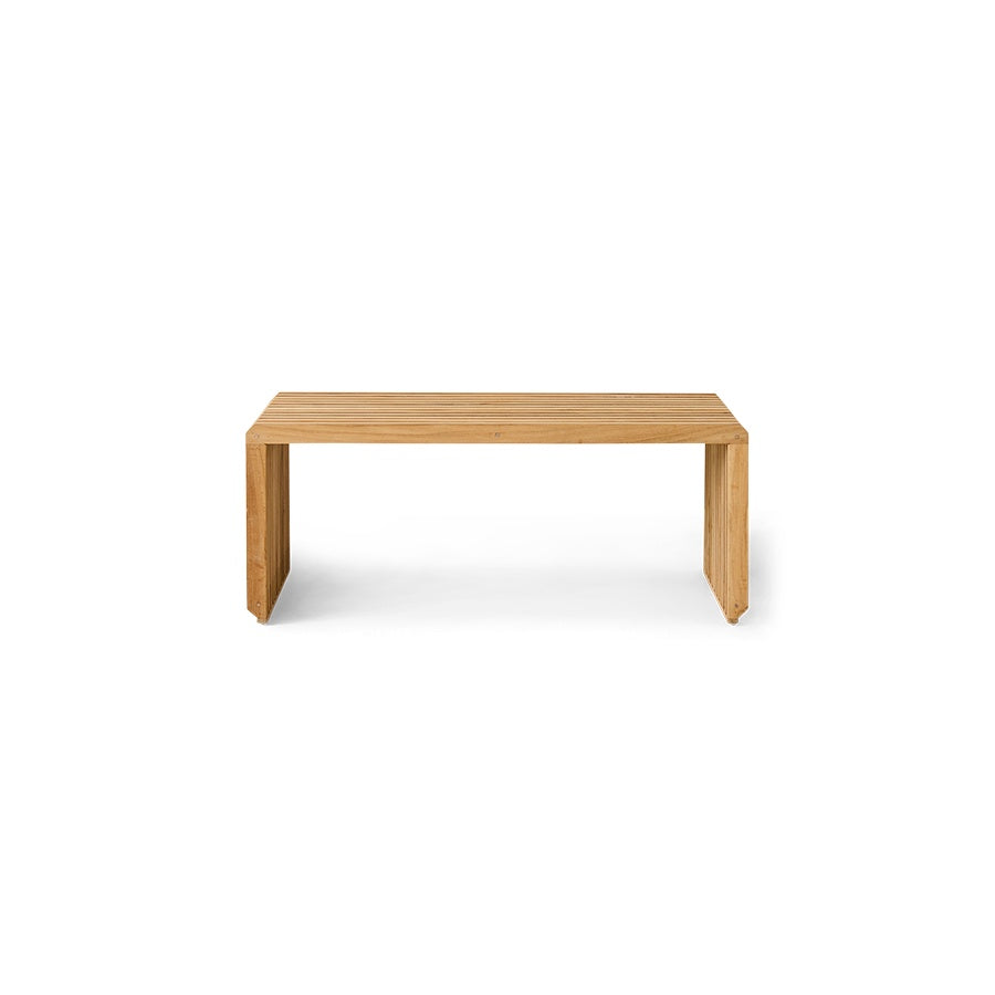 Slatted bench teak 96x43cm