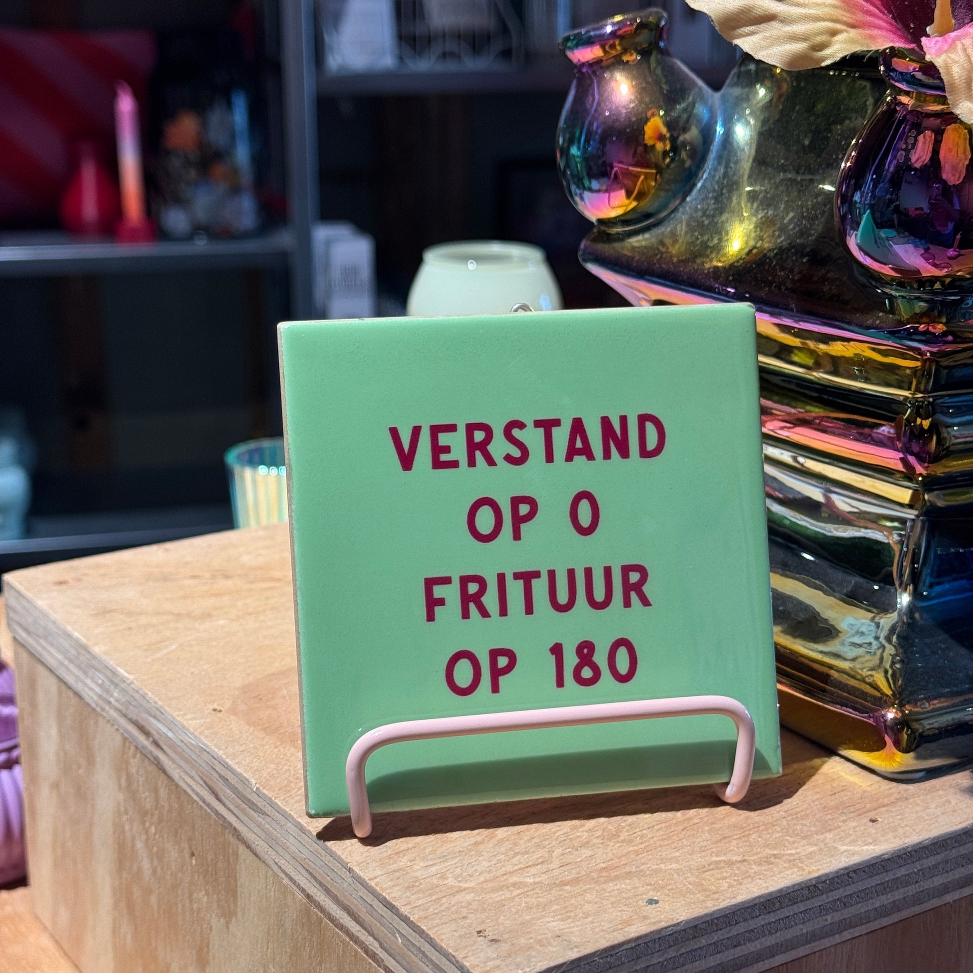 Tegeltje met tekst