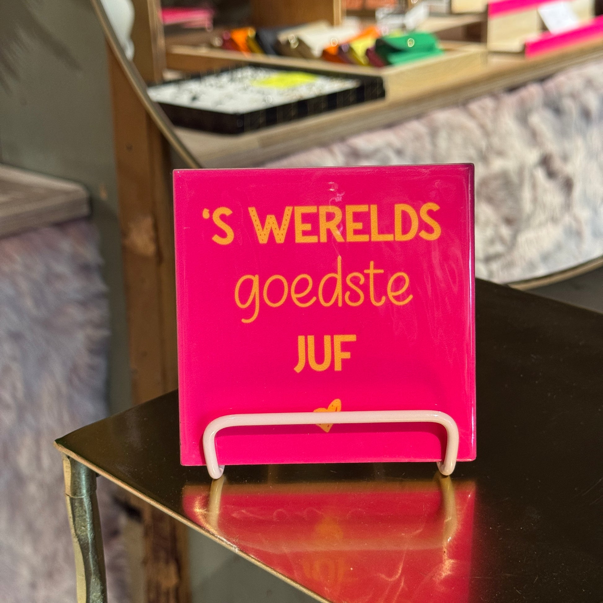 Tegeltje met tekst