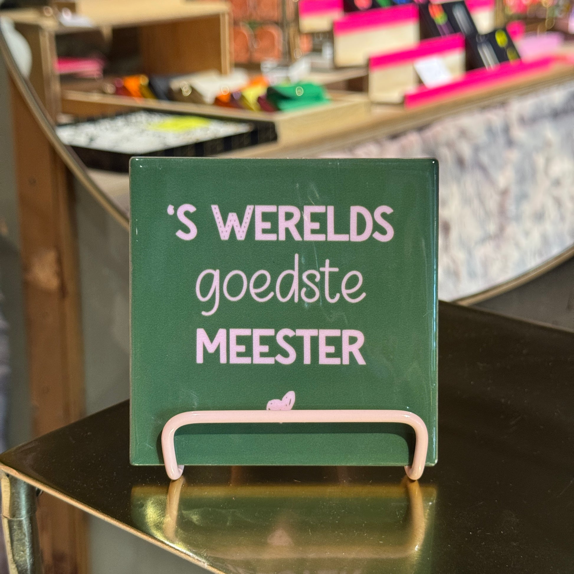 Tegeltje met tekst