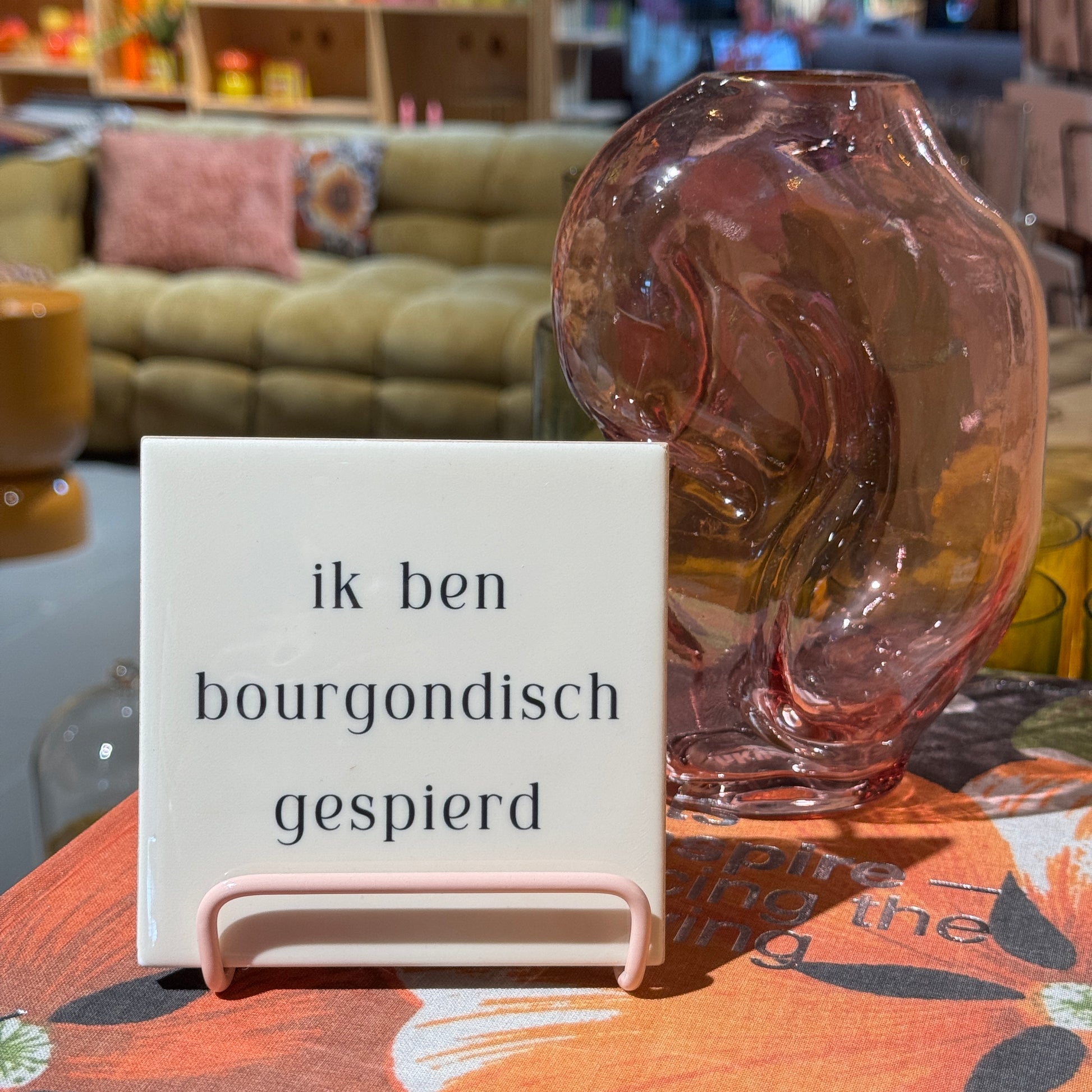 Tegeltje met tekst