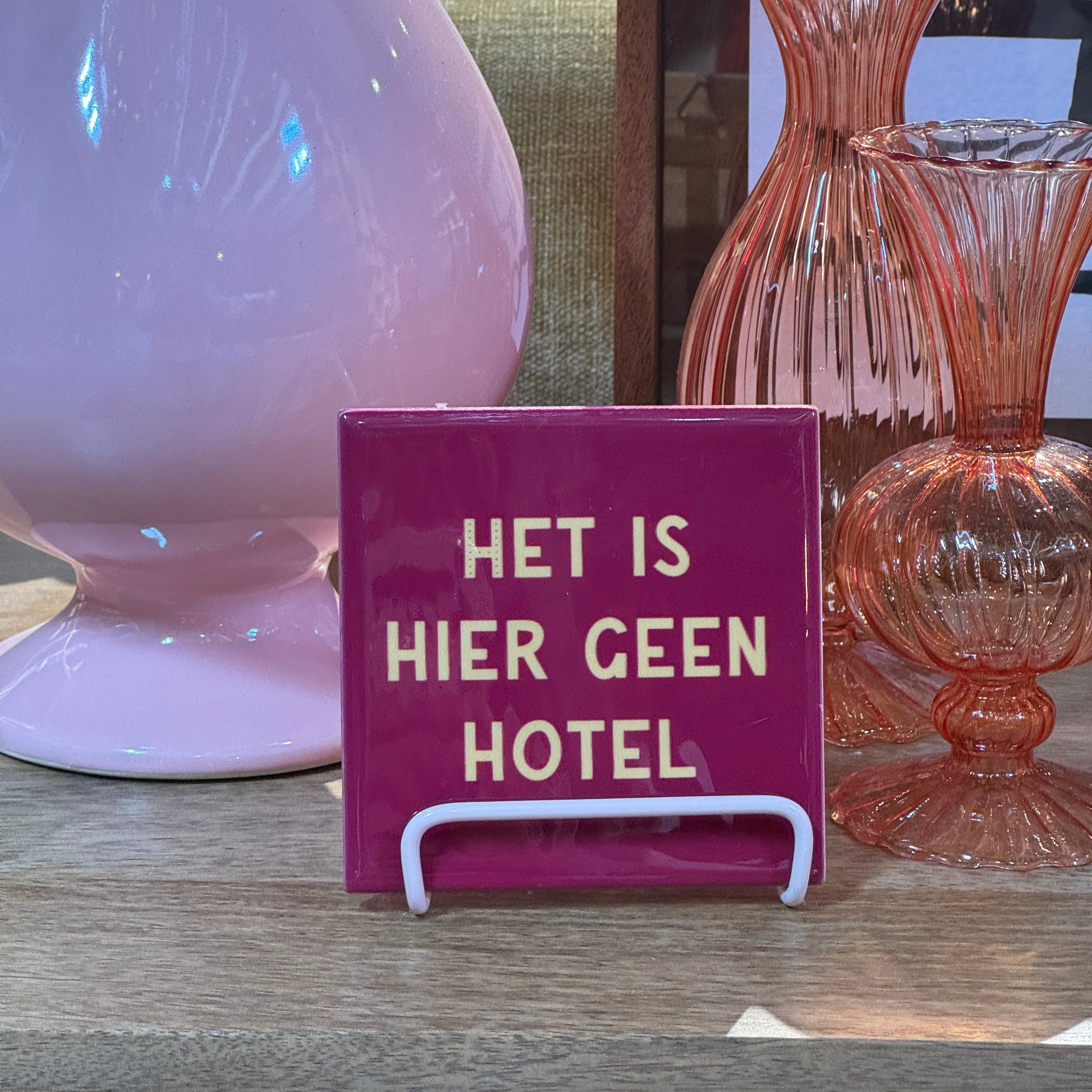 Tegeltje met tekst