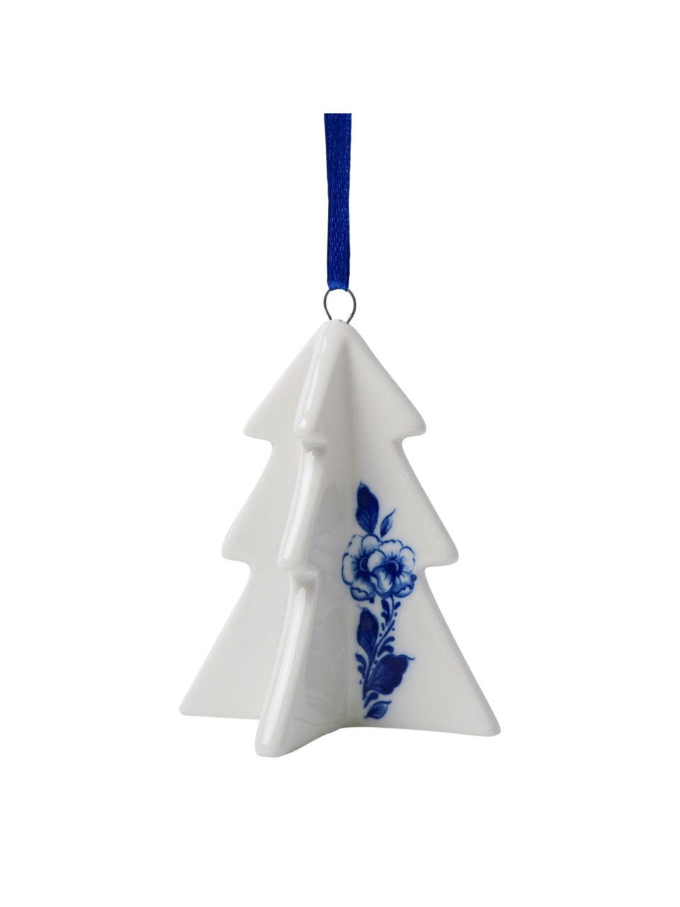 Heinen Delfts Blauw kerstornament kerstboom