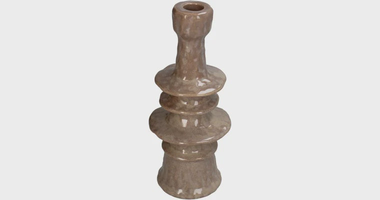 Kandelaar stoneware mauve
