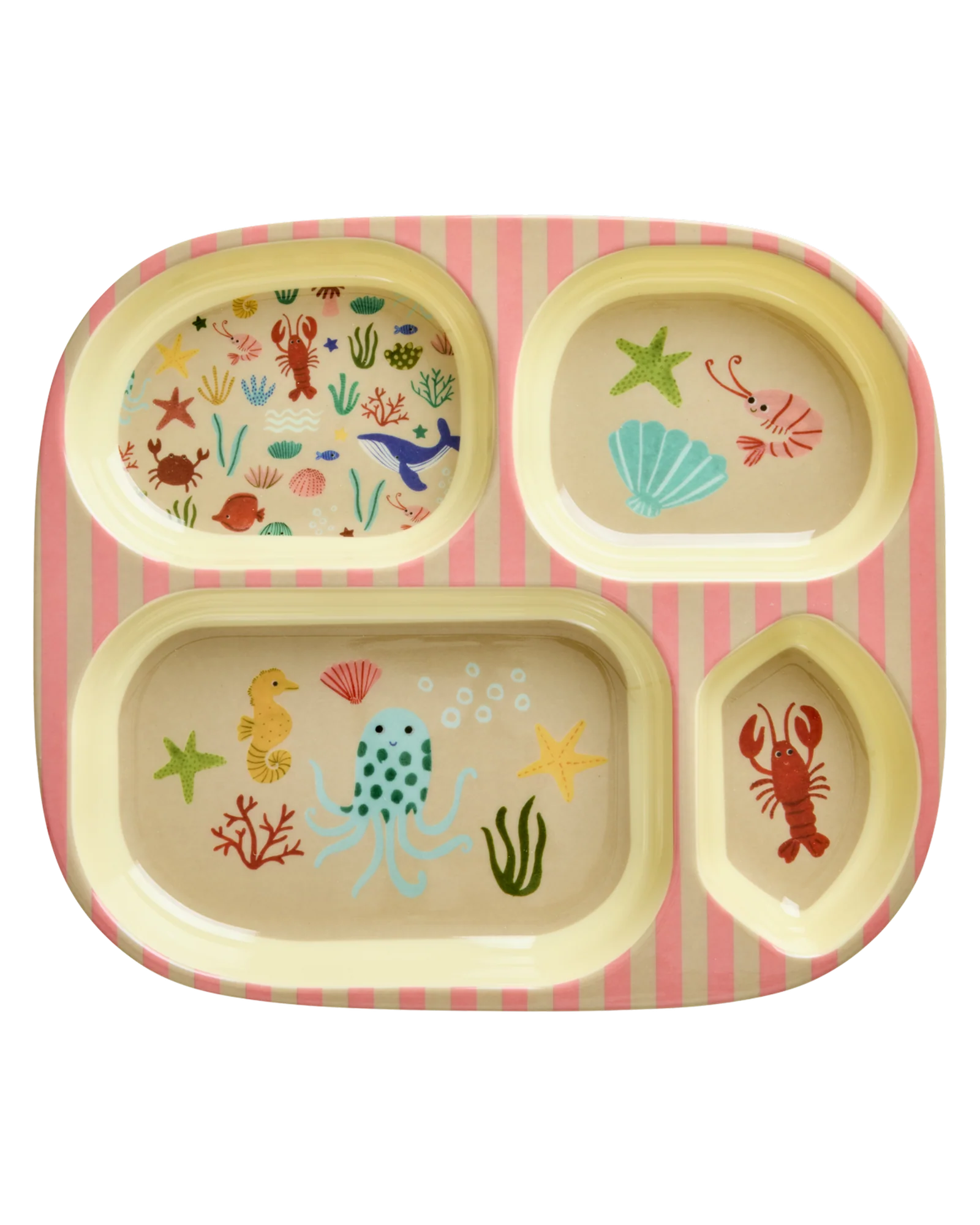 Kids 4 Room Plate Coral Ocean Print