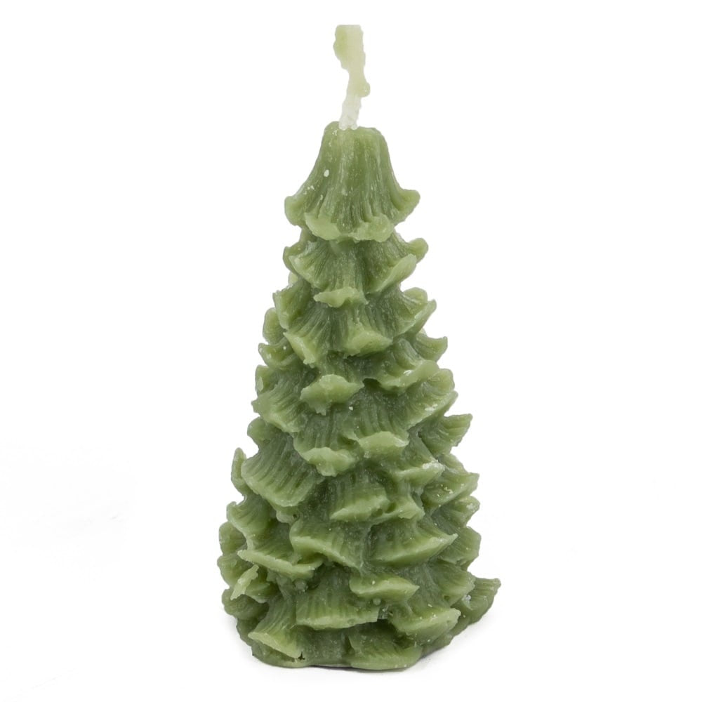 Kaars kerstboom rustiek groen