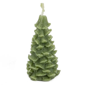 Kaars kerstboom rustiek groen
