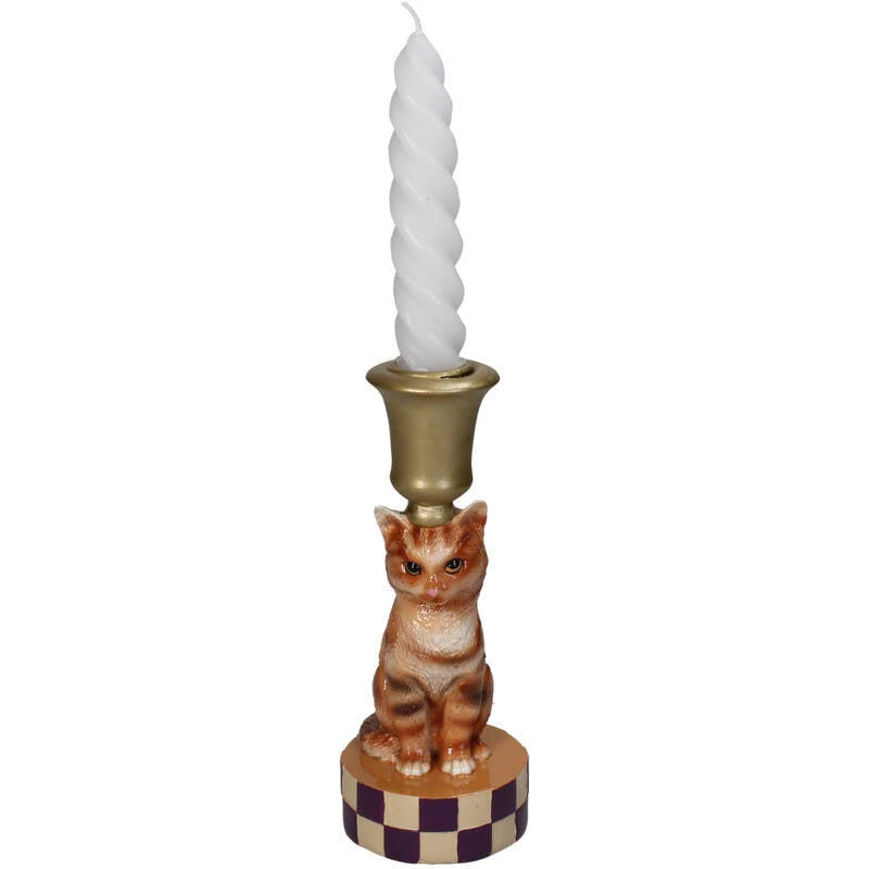Kandelaar Kat goud