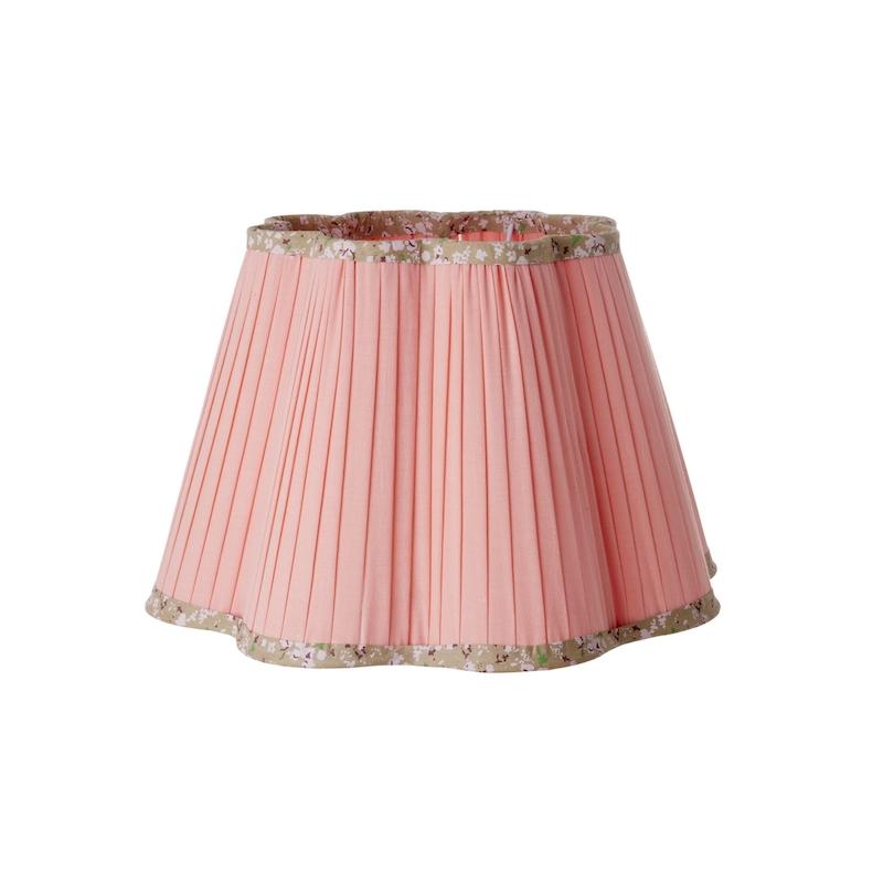 Lamp Shade in Pink with Flower Border - Large - E27