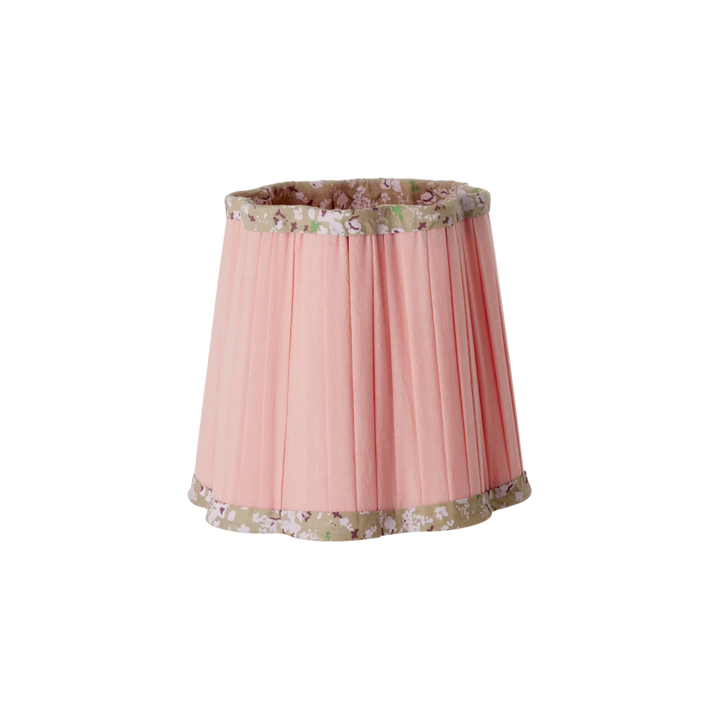 Lamp Shade in Pink with Flower Border - Small