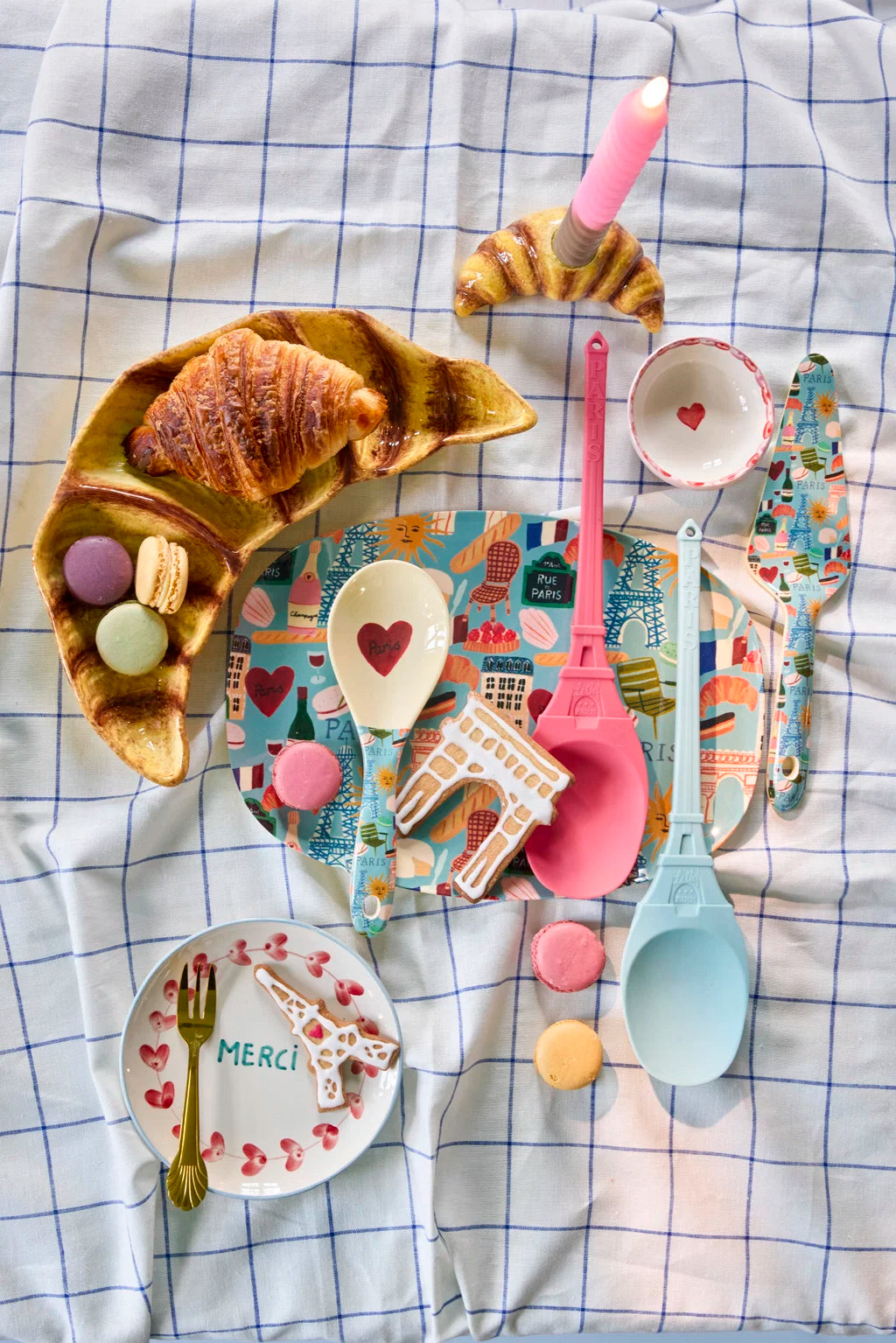 Silicone Kitchen Spoon Eiffel Tower Soft Raspberry