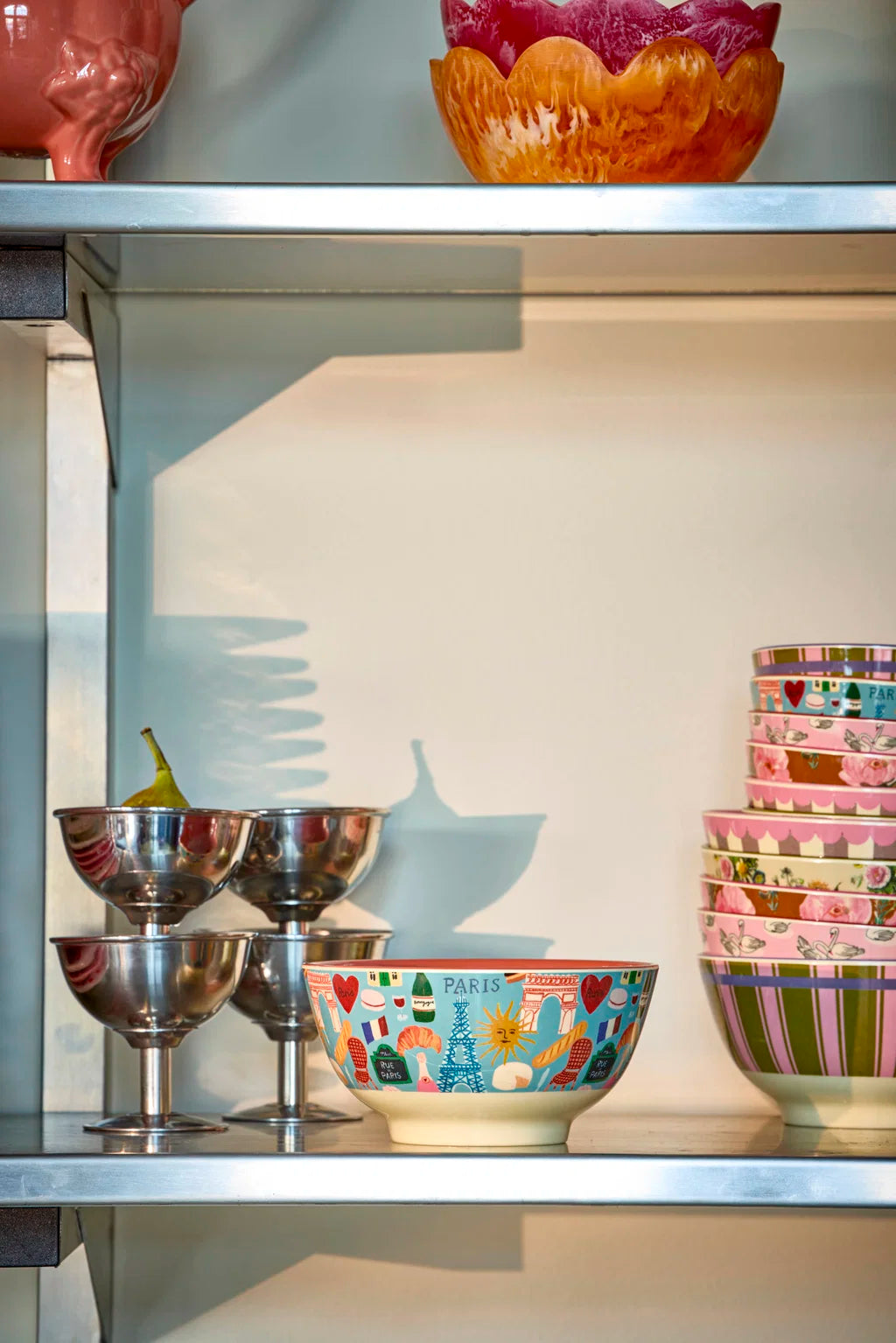 Melamine Bowl with Paris Mon Amour Medium
