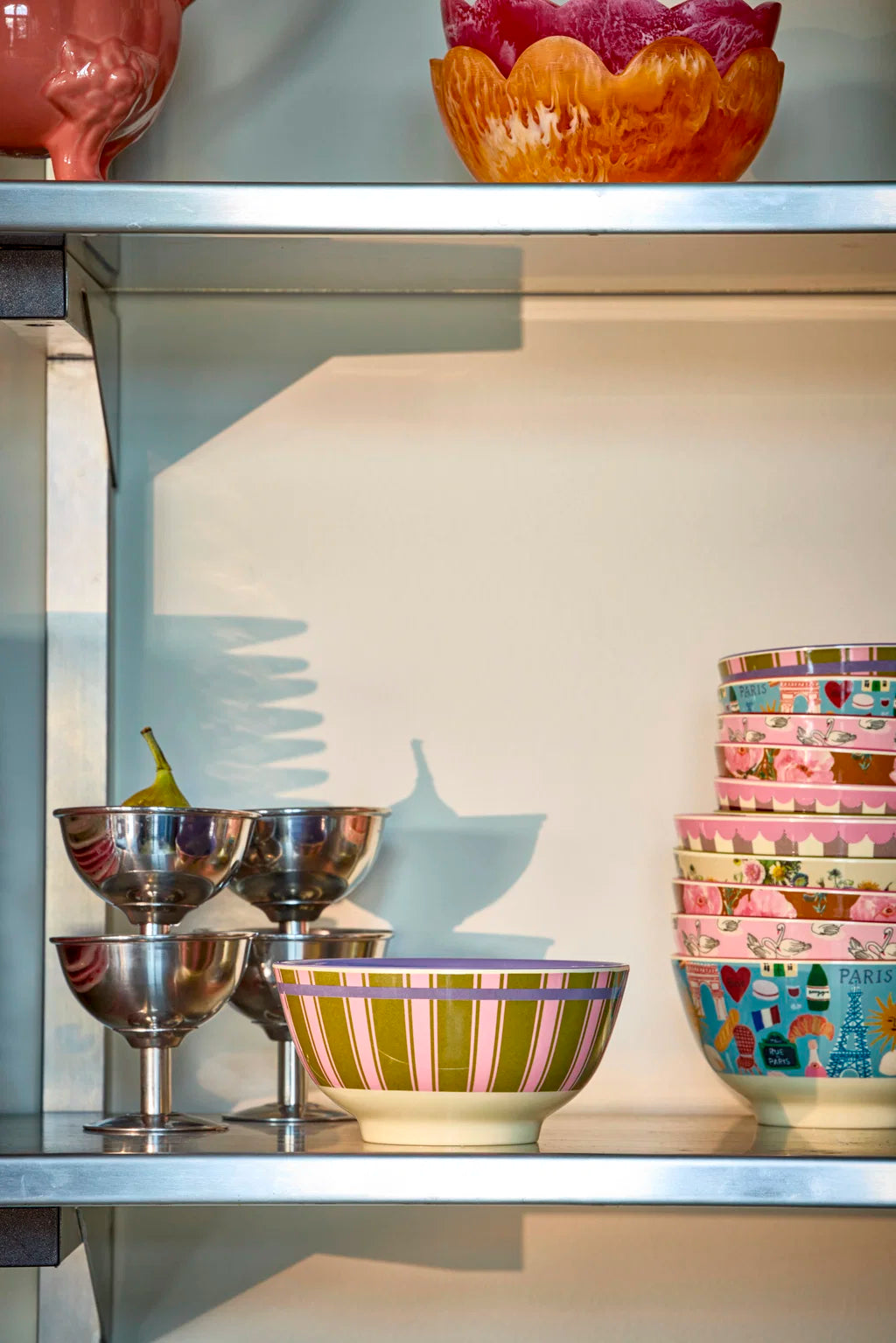 Melamine Bowl with Stripe Delight Medium