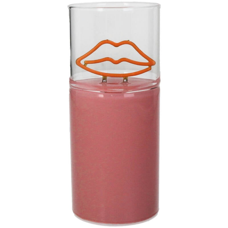 Lampje Lippen LED Glas Roze