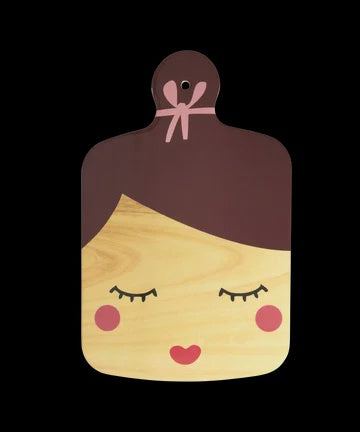 Melamine Serving Board in Lady Shape - Brown