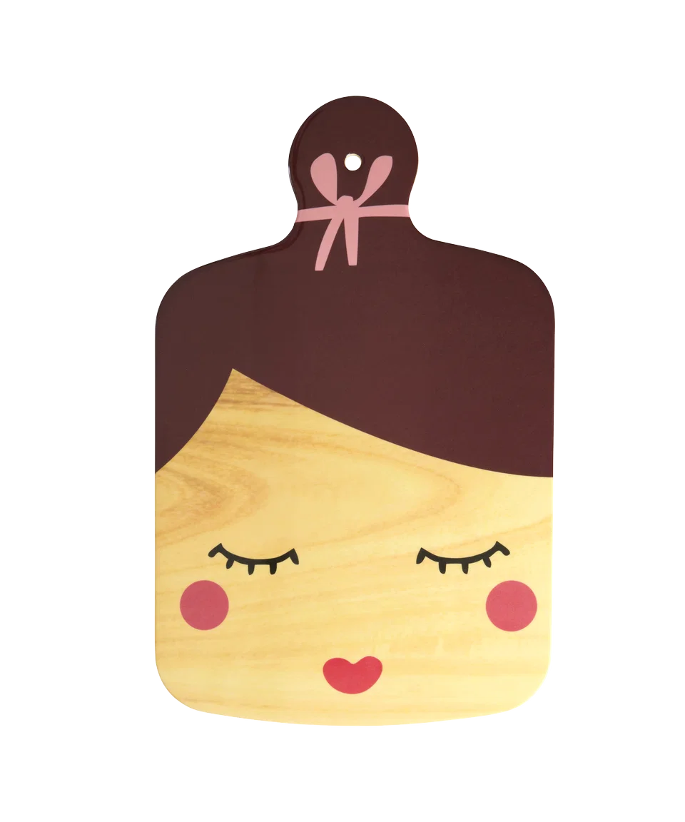 Melamine Serving Board in Lady Shape - Brown