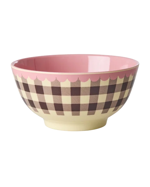 Melamine Bowl with Check Me Out Medium