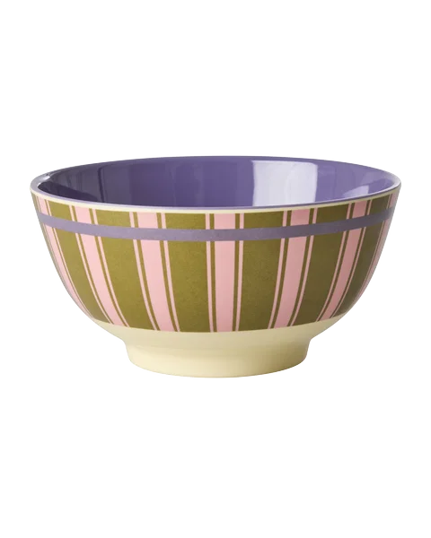 Melamine Bowl with Stripe Delight Medium