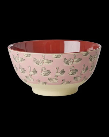 Melamine Bowl with Swan Medium