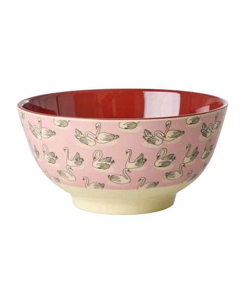 Melamine Bowl with Swan Medium