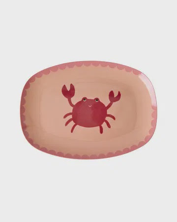 Melamine Rectangular Plate Crab Small