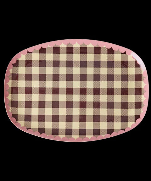 Melamine Rectangular Plate with Check Me Out Print