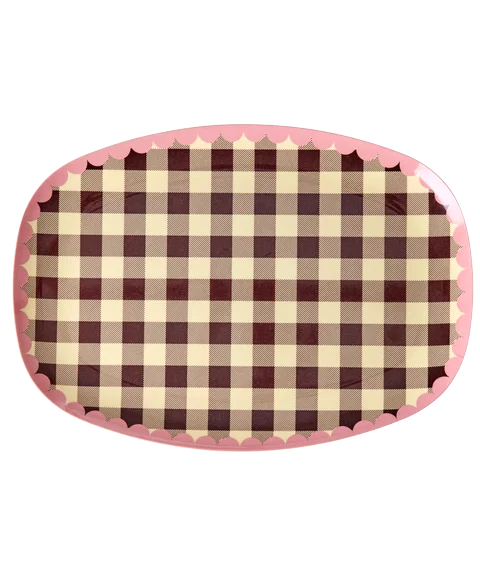 Melamine Rectangular Plate with Check Me Out Print