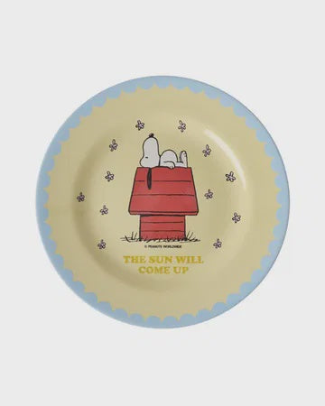 Snoopy melamine side plate Rice