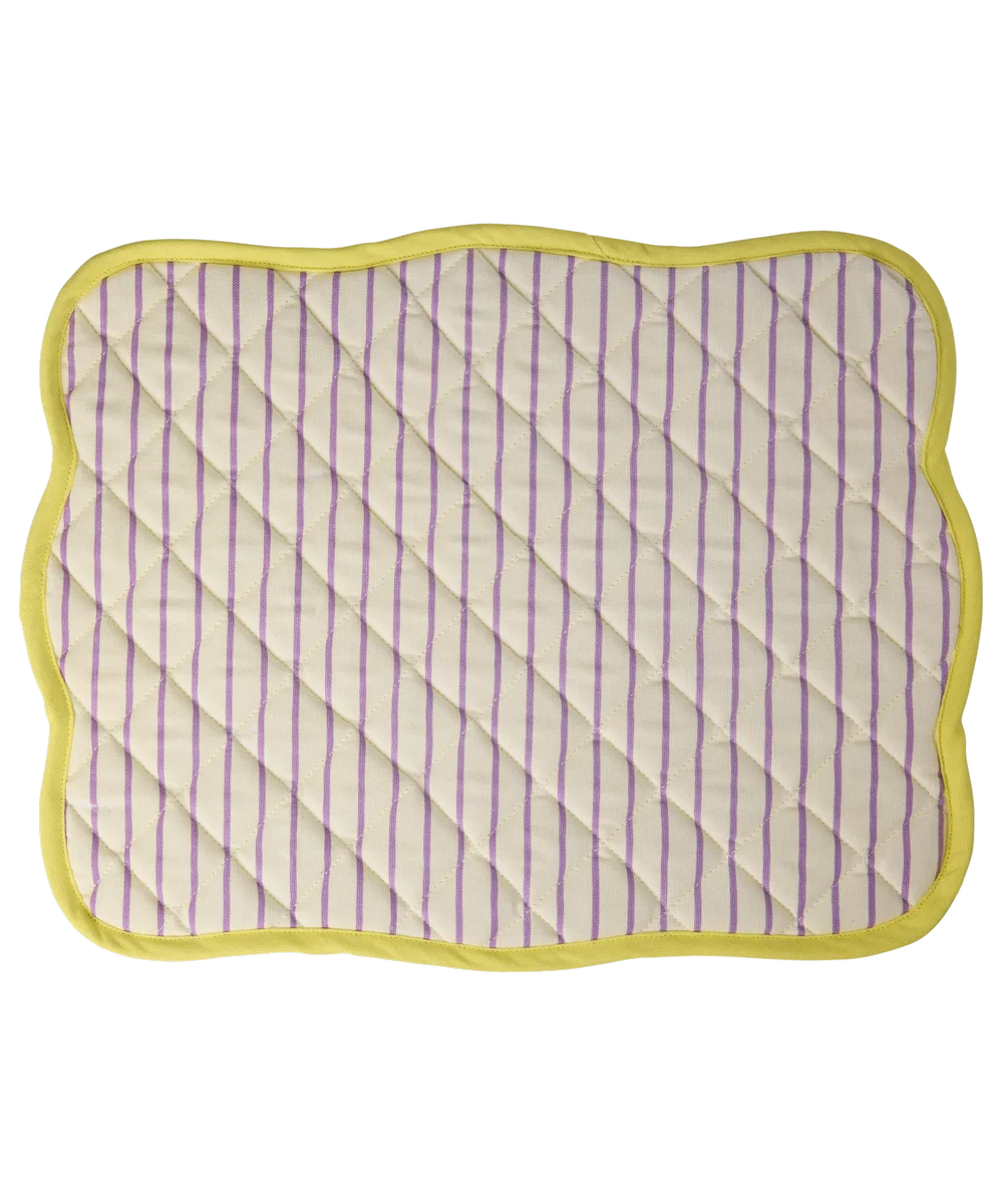 Katoen placemat geel Rice