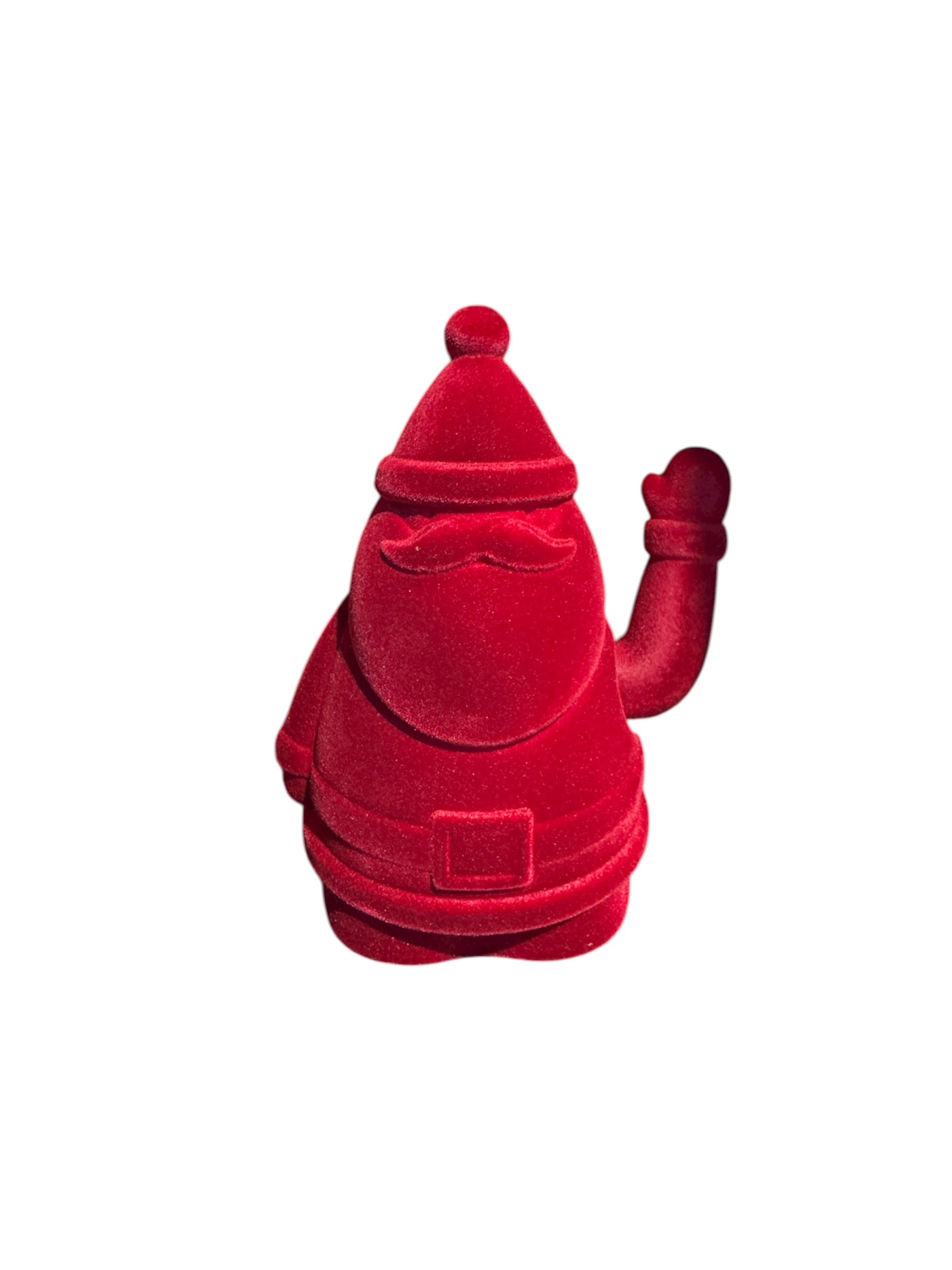 Zwaaiende kerstman geluksornament burgundy