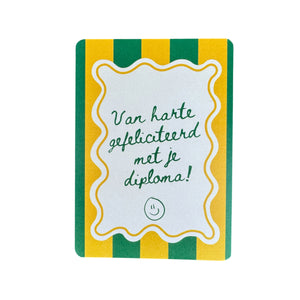 Gefeliciteerd met je diploma kaart