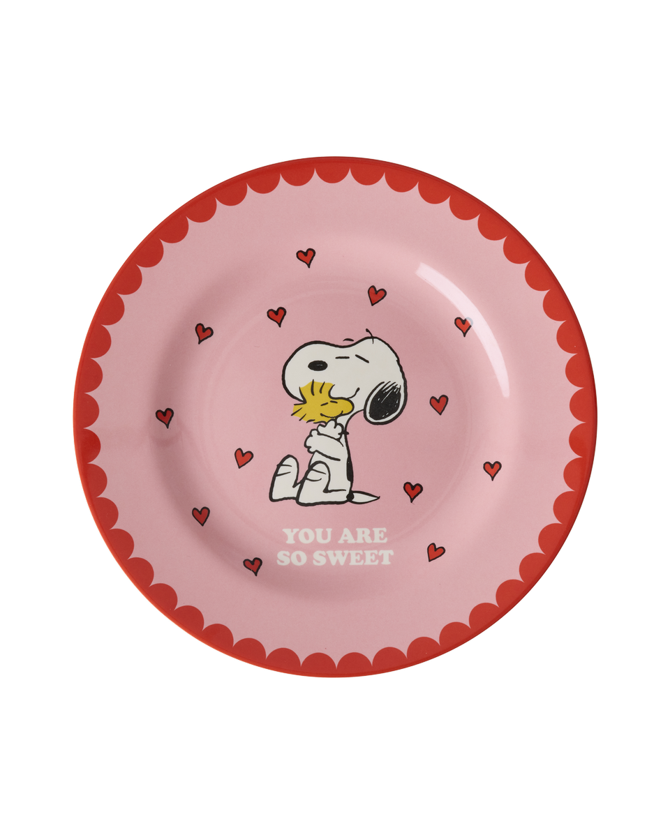 Snoopy melamine side plate Rice