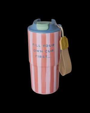 Stainless Steel Thermobeker Organic Stripes Print Rice