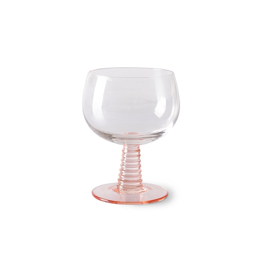 Swirl wijnglas laag Nude HK Living